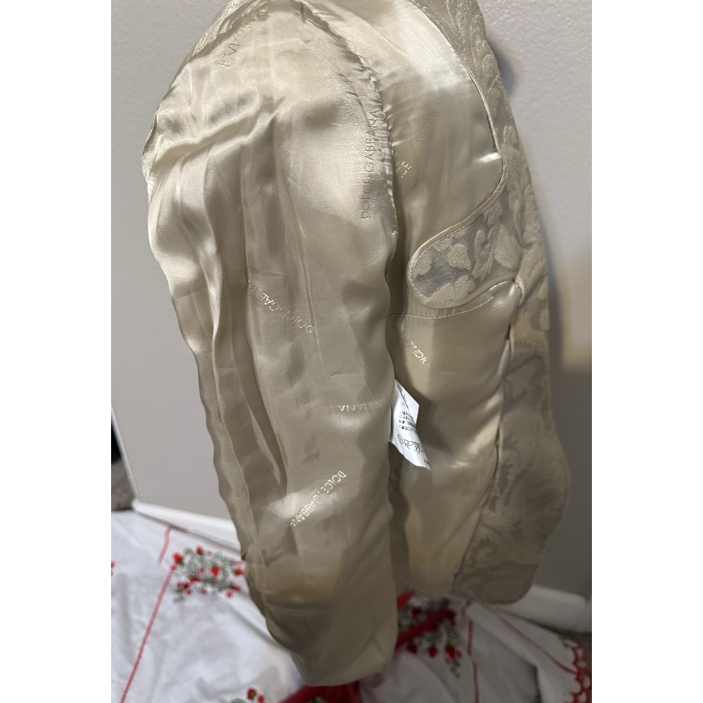 Dolce & Gabbana Jacquard Blazer Jacket‎ Women's Made in Italy Logo Lined - Picture 7 of 13